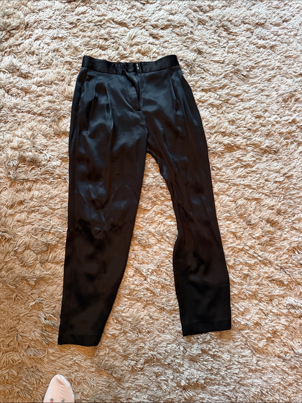 Babaton Black High-Rise Tailored Cropped Pants